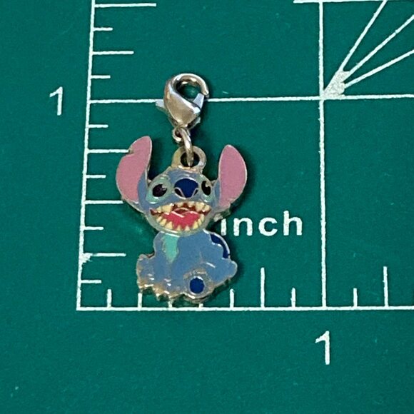 Vintage Lilo & Stitch Alien Clip On Charm 2 Sided Aulani Zipper Pull Purse Charm - Picture 5 of 5